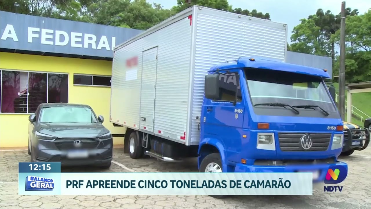 PRF apreende 5 toneladas de camar&atilde;o contrabandeado na BR-282 em SC