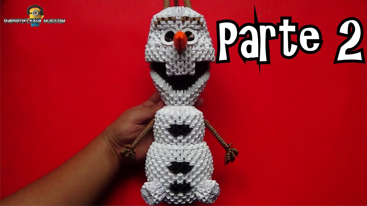 Origami 3D Olaf (Frozen) Parte 2