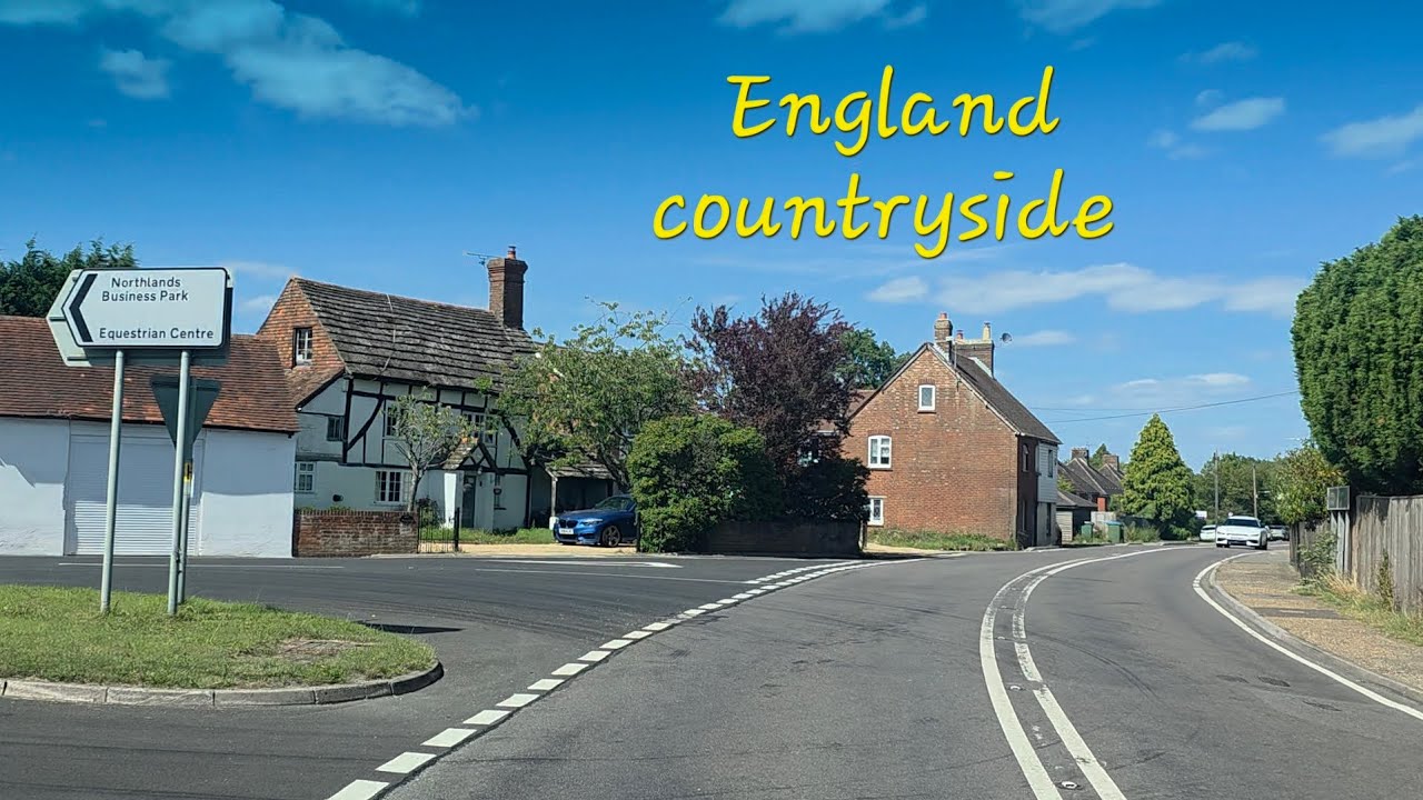 Driving in England countryside 