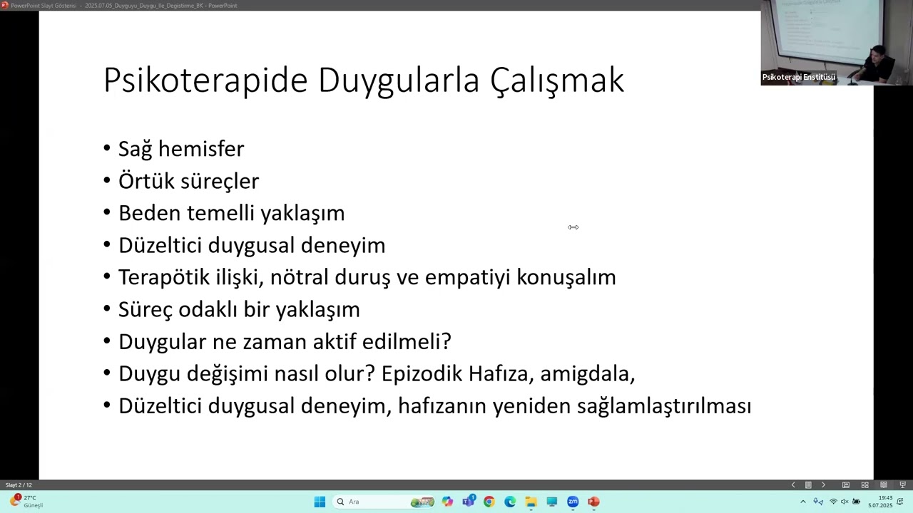 Psk. Buğra Kal - Duyguyu Duygu İle Değiştirmek 2. Bölüm