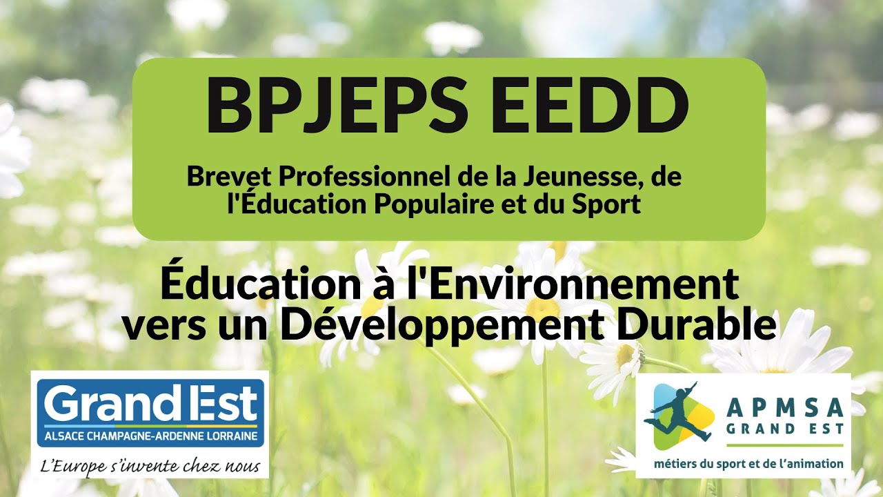 BPJEPS Éducation à l'Environnement vers un Développement Durable