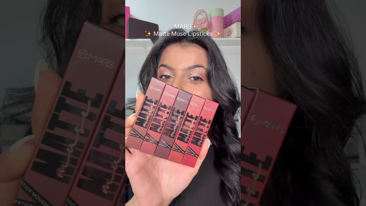 Mars Matte Muse Lipsticks🤎 #marscosmetics #marslipstick #shortsfeed #brownlipstick #trendingshorts