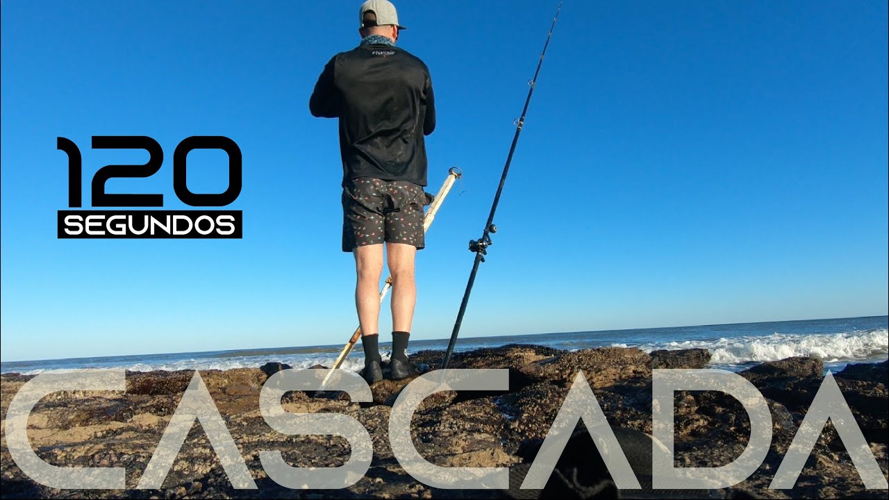 ✅  Linea dos anzuelos enganchados - CASCADA  #Pesca #120segundos #vlog9 #principiantes #surfcasting