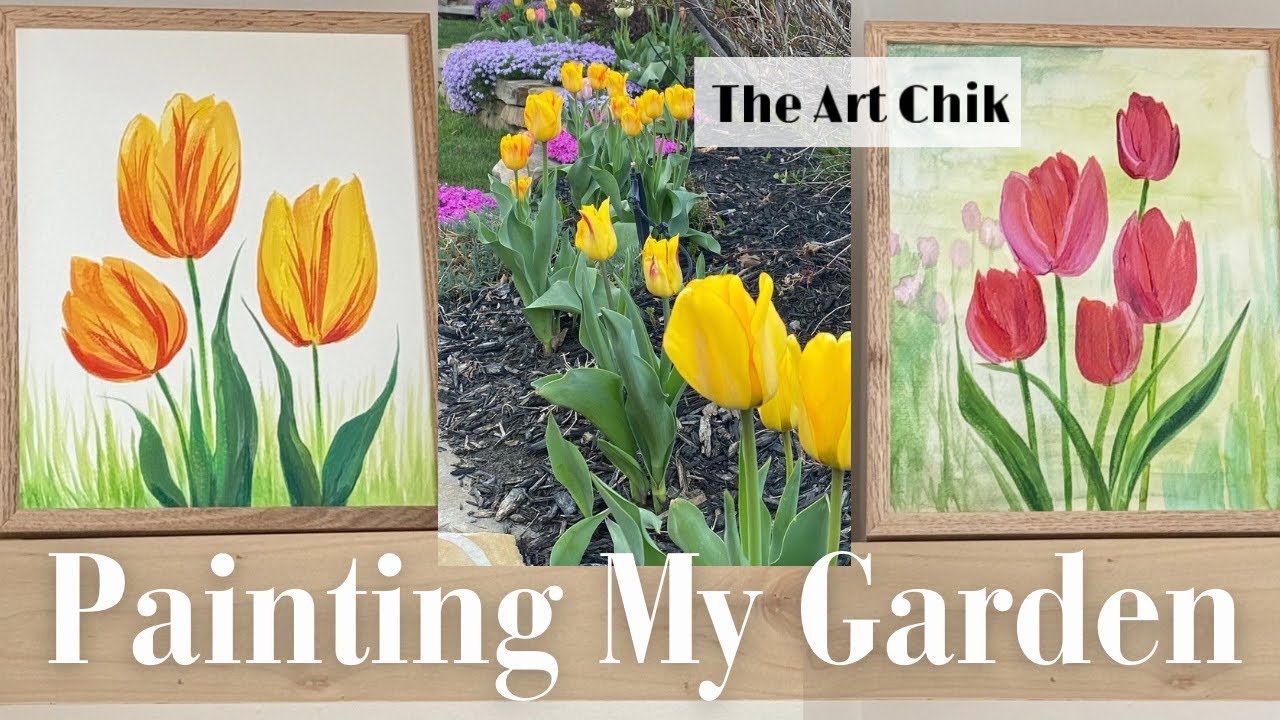 How to Paint Tulips | Easy Relaxing Flower Painting for Beginners