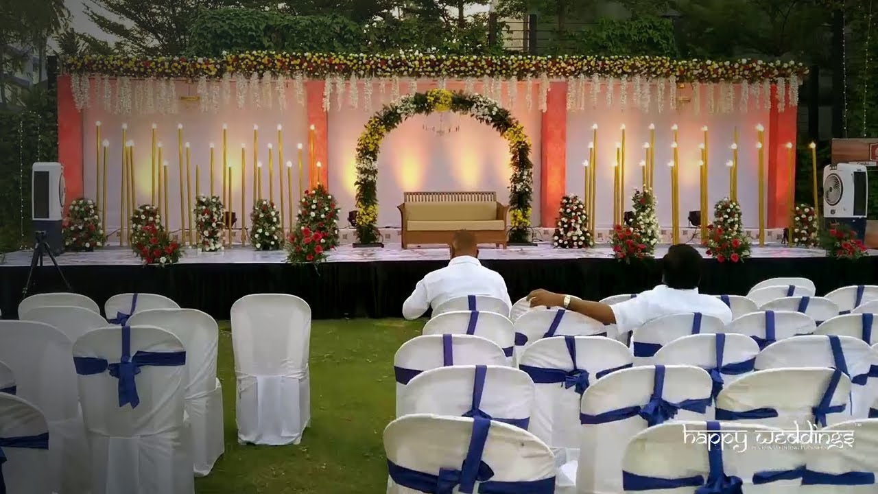 Outdoor Wedding Reception Decoration at Hycinth Hotels By Happy Weddings®