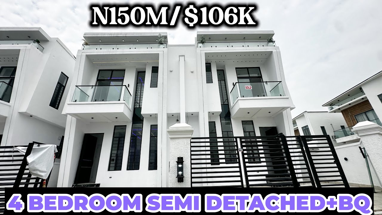 HOUSE FOR SALE IN LEKKI LAGOS NIGERIA:NICELY BUILT 4 BED DUPLEX +BQ IN A GATED ESTATE IN AJAH LAGOS.