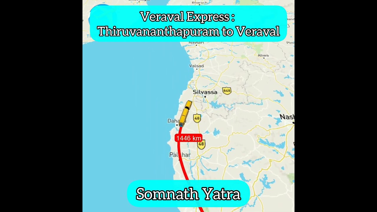 Veraval Express : Thiruvananthapuram to Veraval || #shorts #travel #thiruvananthapuram #somnath