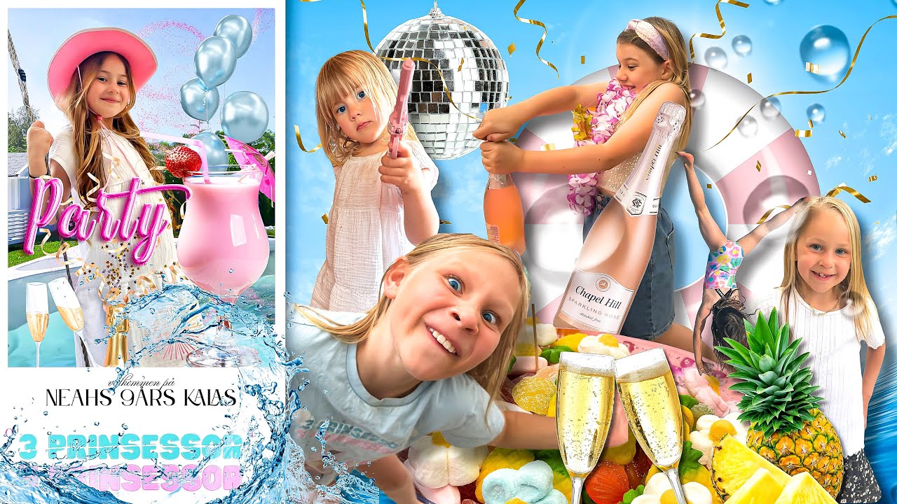 NEAHS SOMMARPARTY🎉🍍🍉🥂🍕🤸🏽‍♀️☀️💦 - 3prinsessor VLOGG