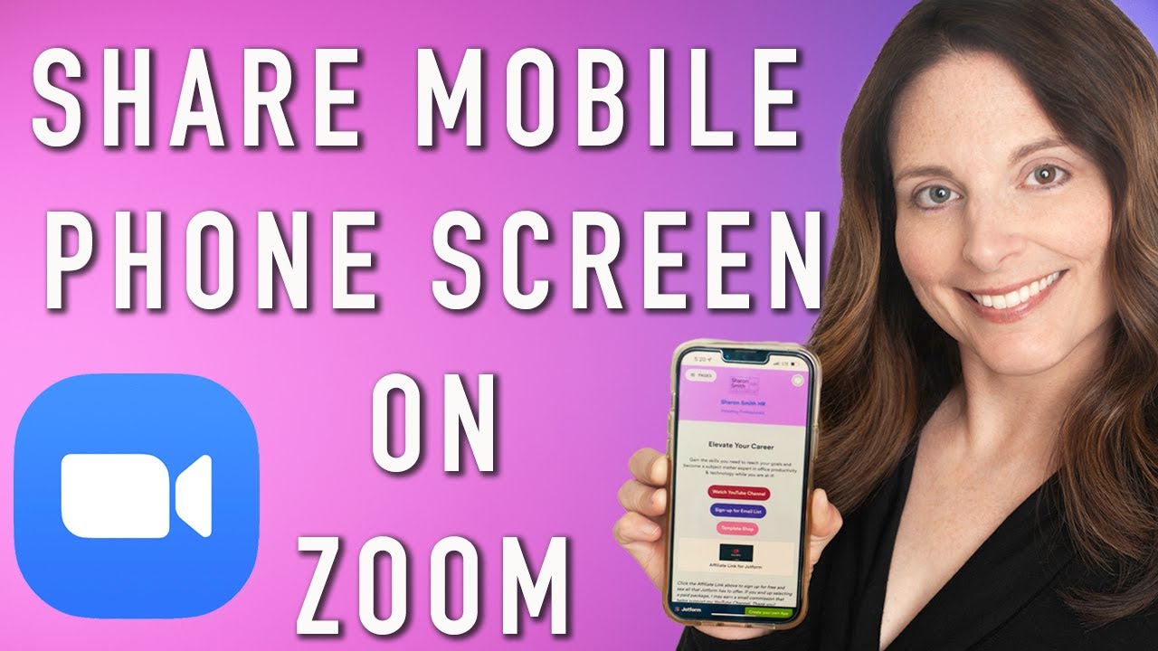 How to Share Mobile Phone Screen On Zoom - Display Your Phone Screen on Zoom