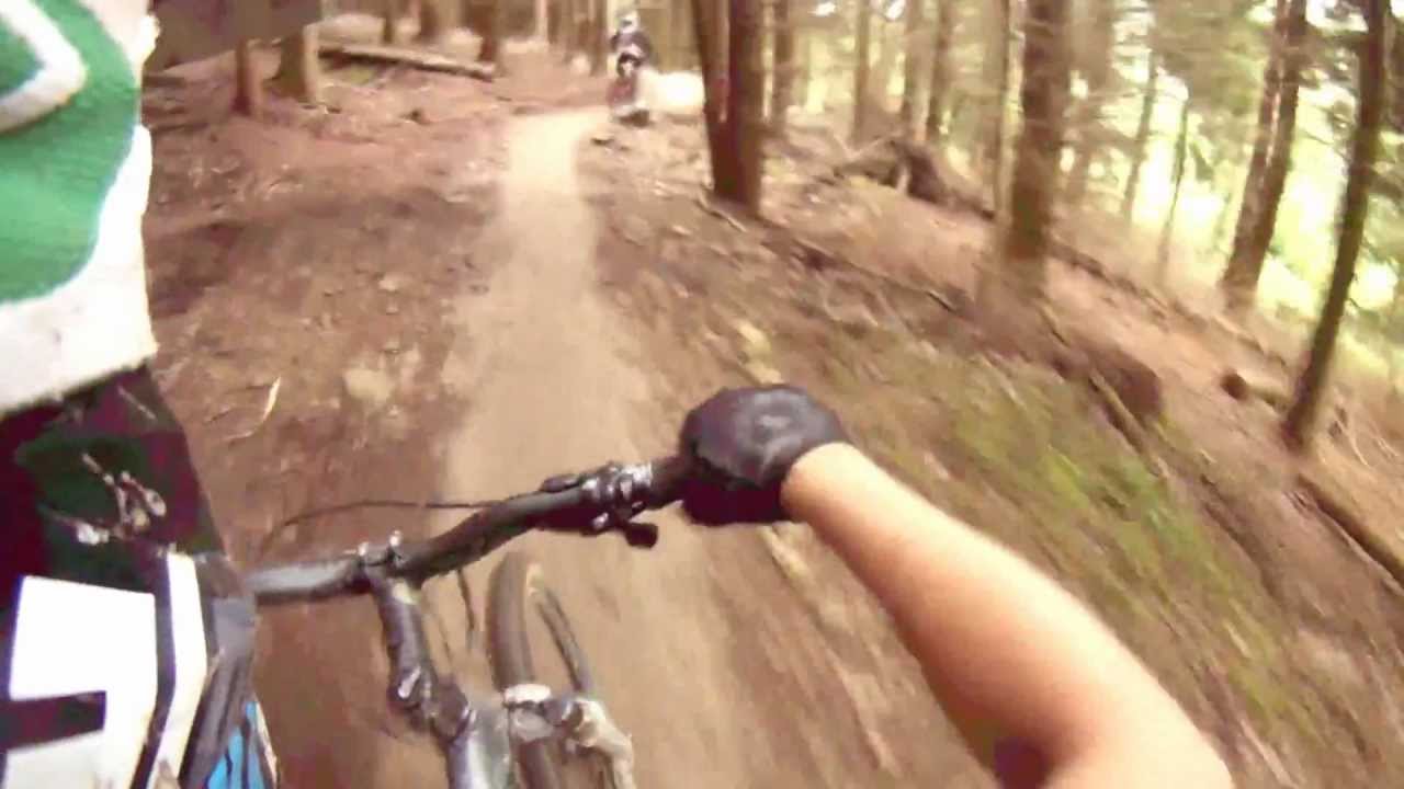 FOD MTB XC downhill full run and crash hardtail