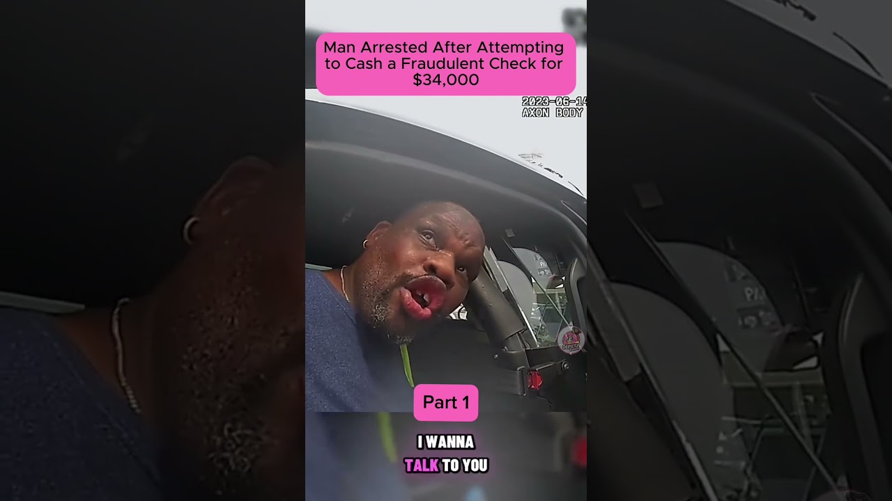 Man Arrested After Attempting to Cash a Fraudulent Check for $34,000 ✅💰 #bodycam