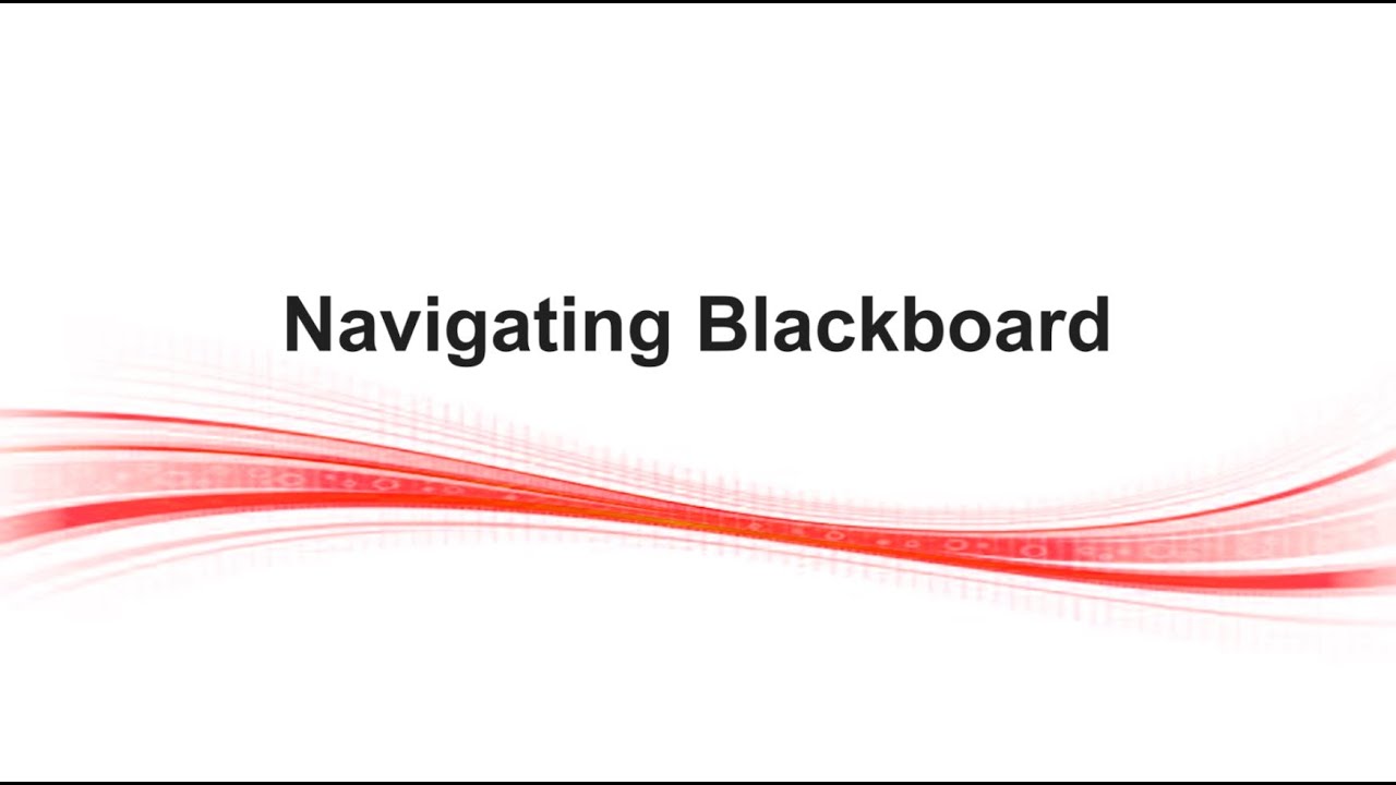 Navigating Blackboard
