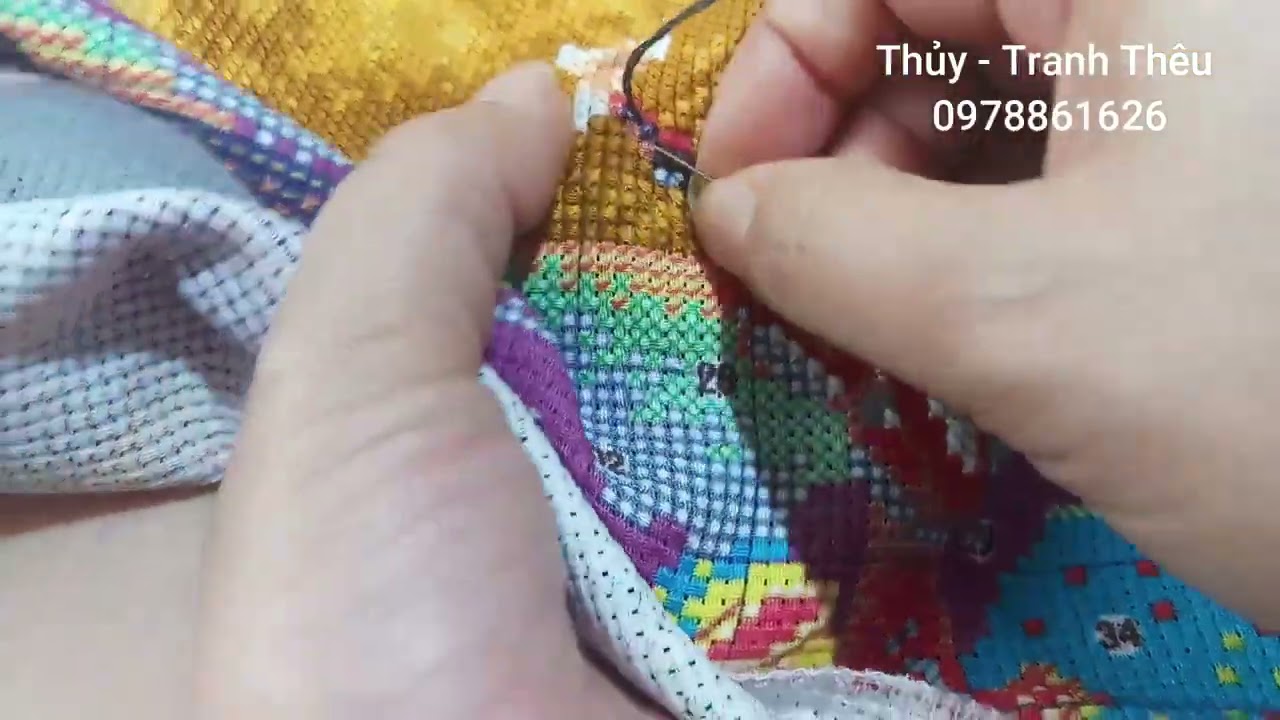Cách thêu từng chi tiết trong tranh thêu chữ thập - Thợ nhận thêu gia công cần áp dụng.
