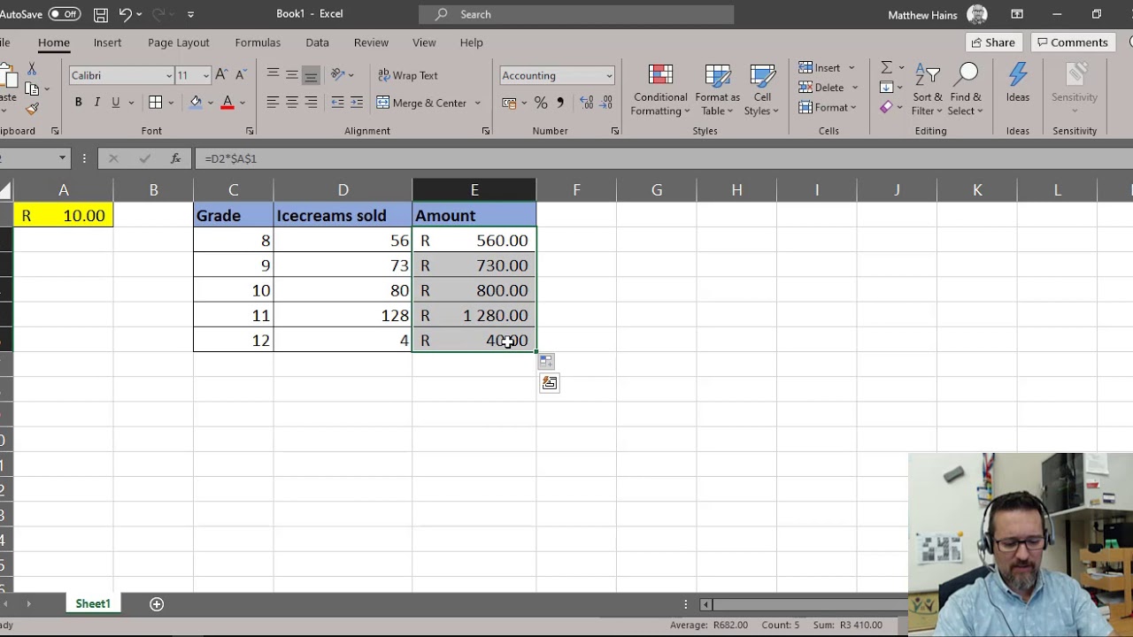 Уровень 2 Excel Урок 1