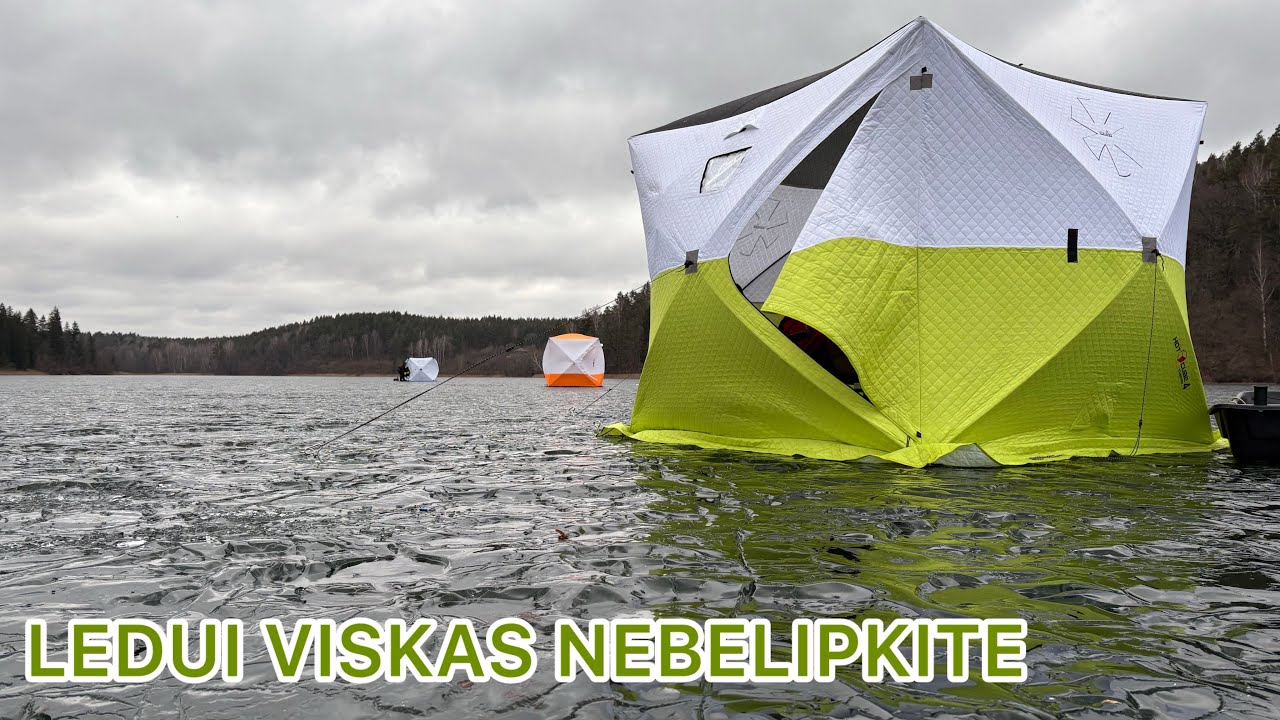 ŽVEJYBA PER VĖTRĄ, LUŽUSI PALAPINĖ, KONKURSAS, LEDO SEZONO UŽDARYMAS PRAŠAU NELIPKITE ANT LEDO #21