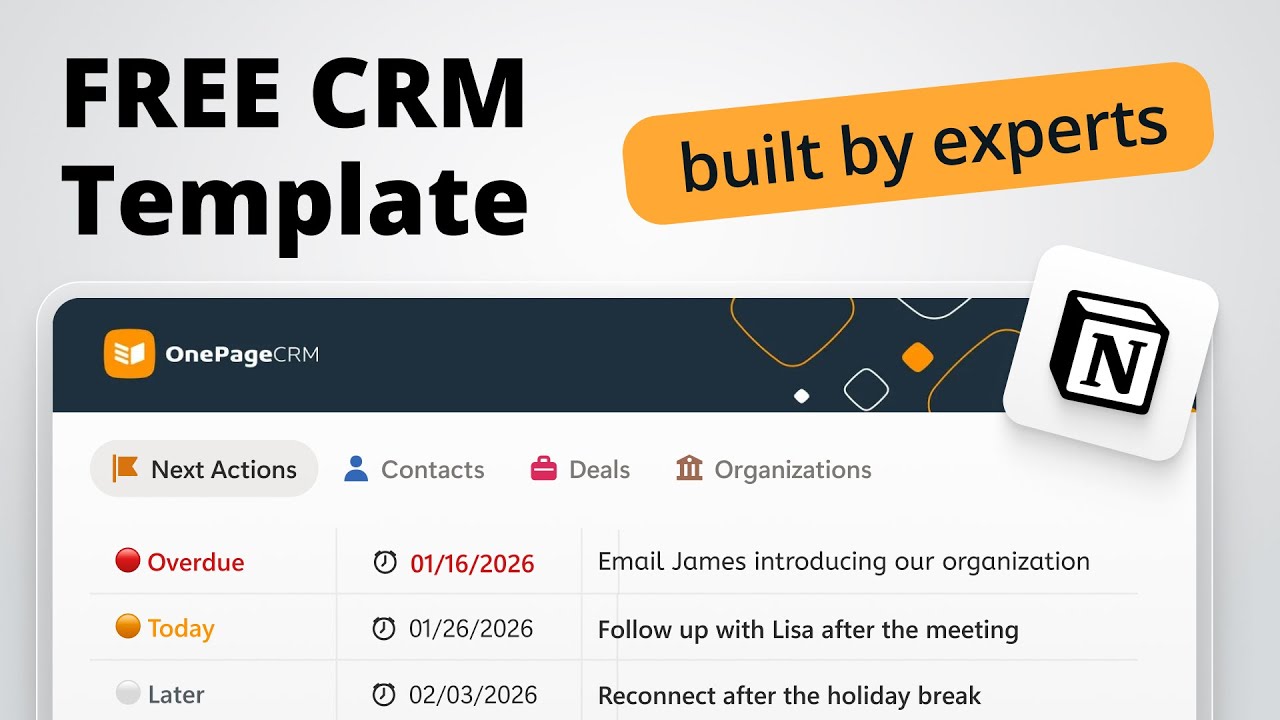 Best FREE Notion CRM Template in 2026