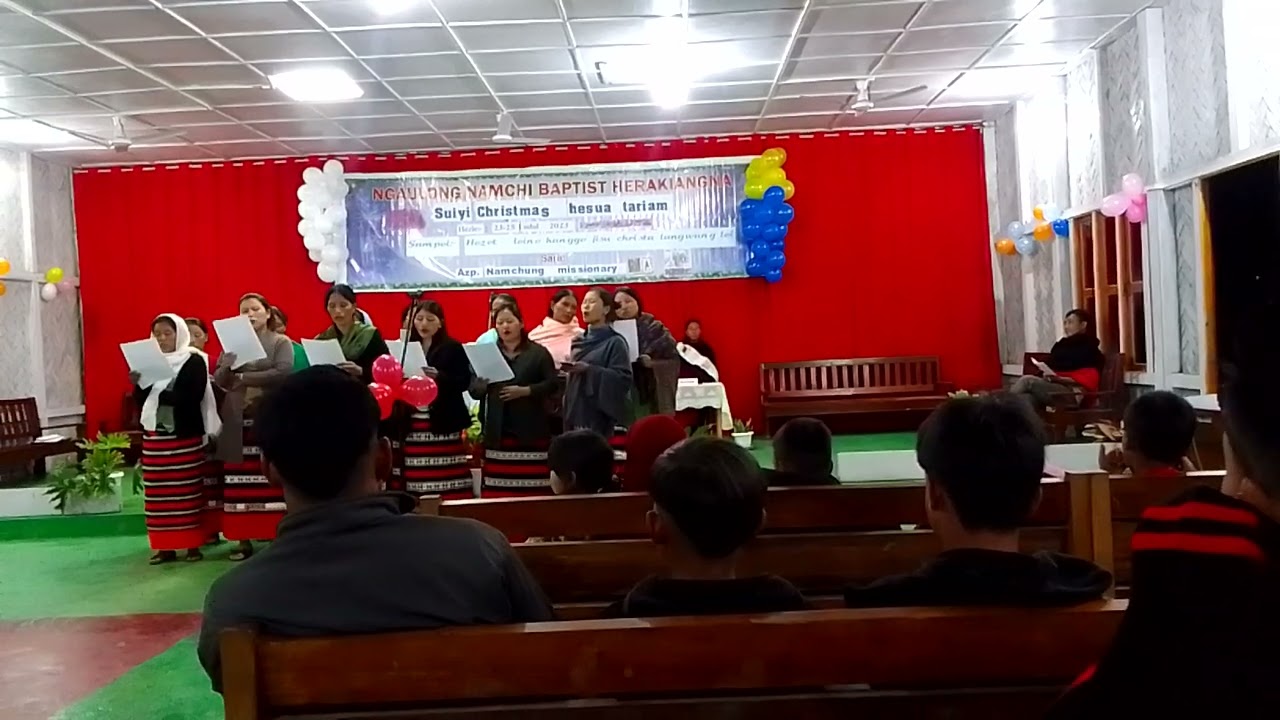 Women society presenting song during Christmas 
