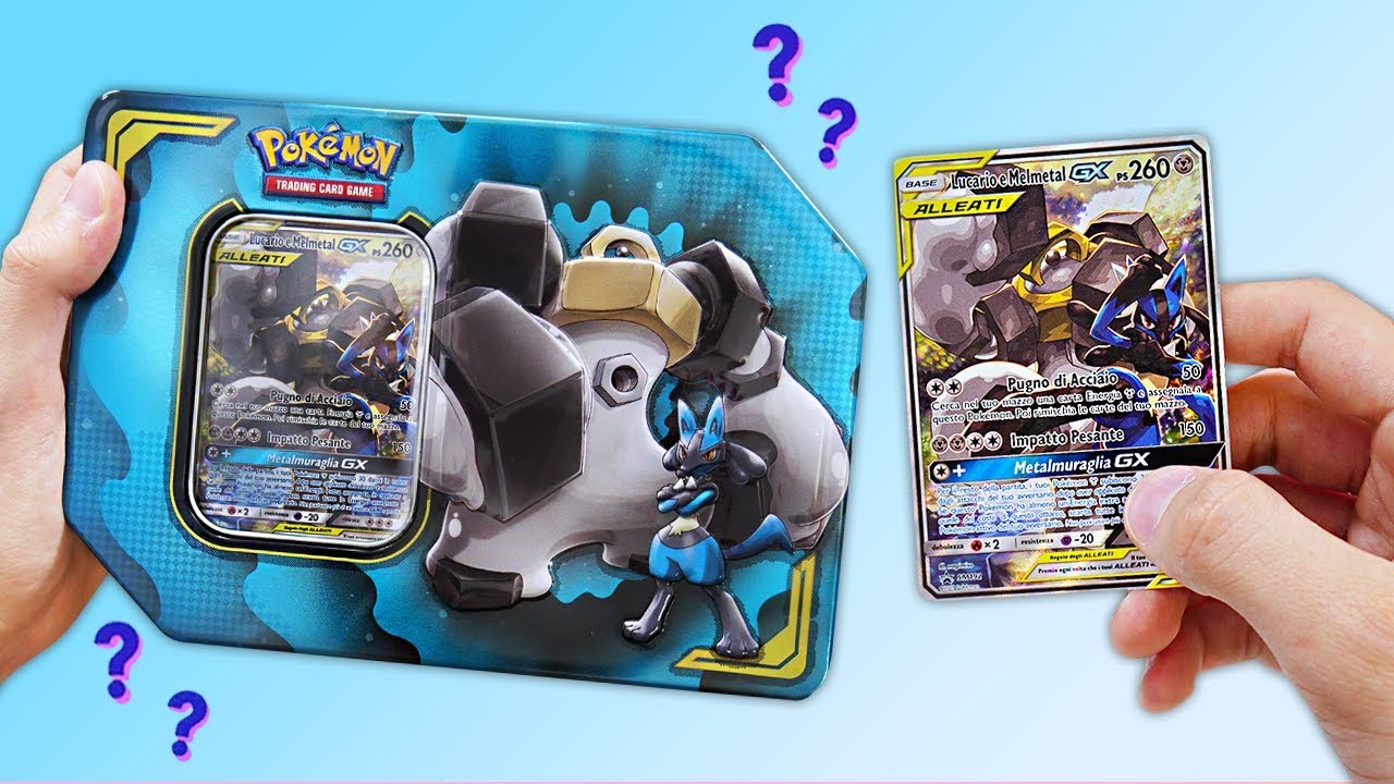 APRO LA NUOVA TIN DI LUCARIO E MELMETAL GX ALLEATI - Pokemon TCG Collezione Alleanza Micidiale