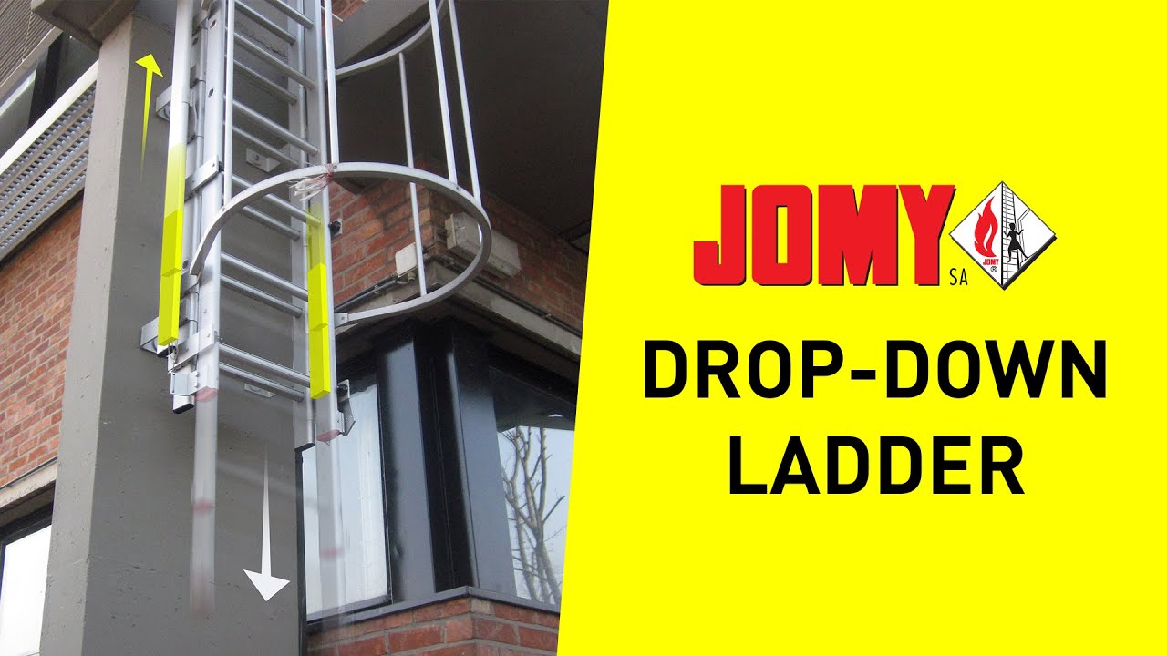 Drop-down ladder for fire escape / access to heights | JOMY