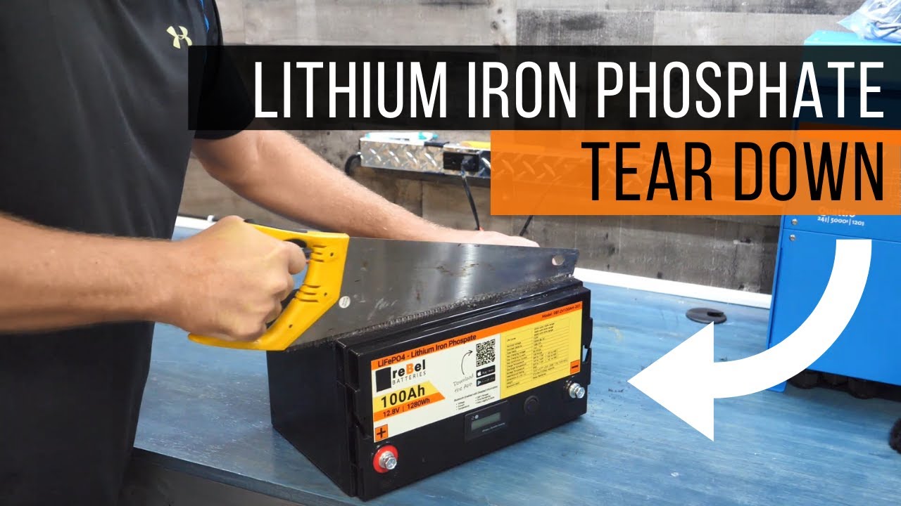 reBel Batteries - 12V 100A LiFePO4 Tear Down - Inside a Lithium Iron Phosphate Battery