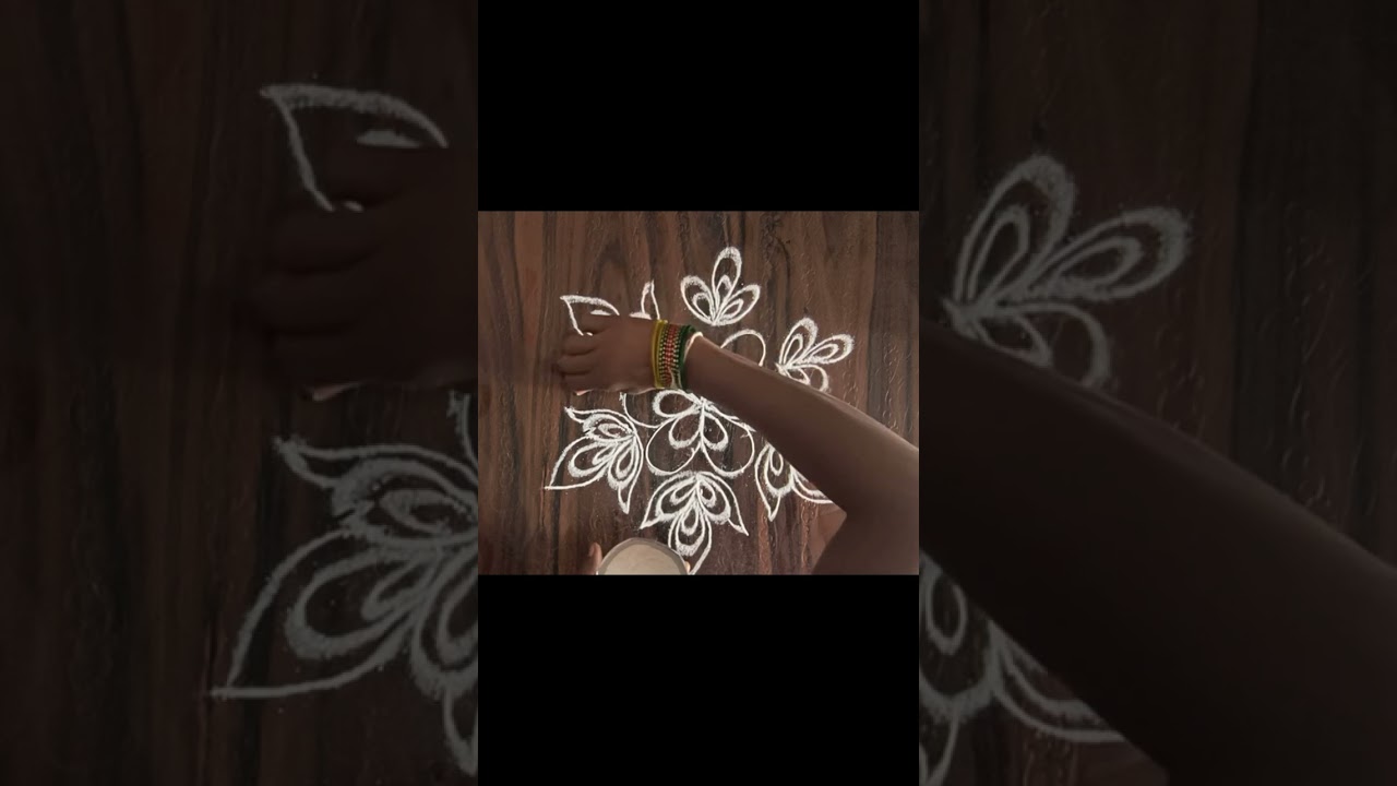 #trending floral rongoli design 🪅🪅#easy daily muggulu 🌺🌺