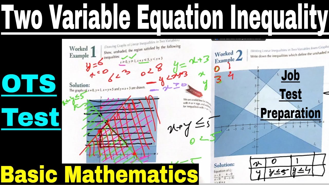 Two Variable Equation Inequality | Job Test Preparation | Basic Mathematics | OTS Test Preparation