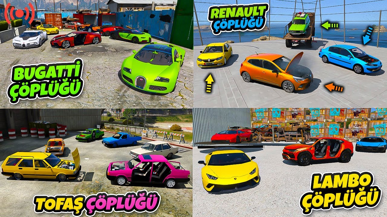 Süper Arabalar En Sevilen Araba Çöplükleri Örümcek Adam GTA 5 MODS