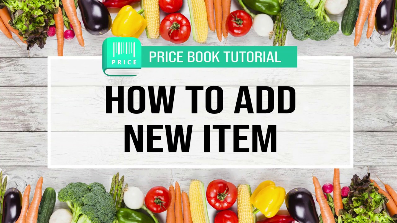 Price Book Tutorial: How to Add New Item