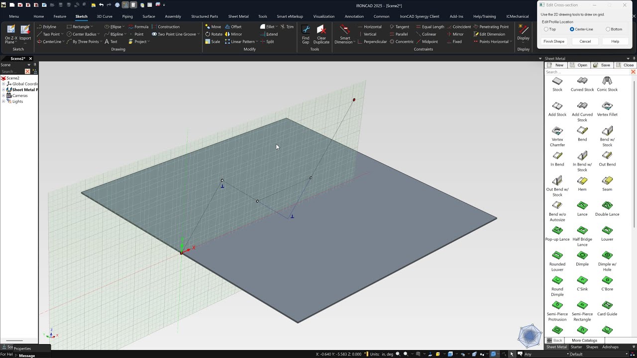 Curved Stock Support for Polyline to Stock with Bends Conversions