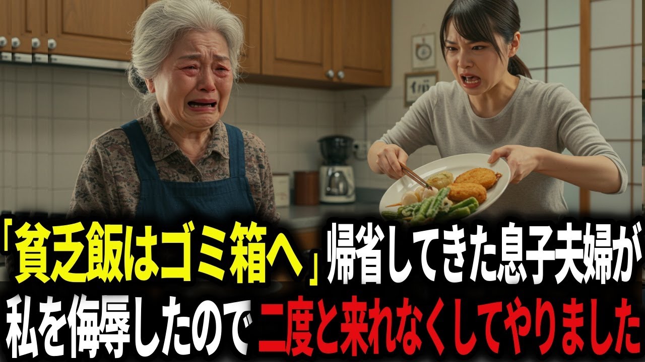 「貧乏飯はゴミ箱へ」お盆に帰省してきた息子夫婦が、高級寿司を注文して支払いを請求してきたので全て奪ったら