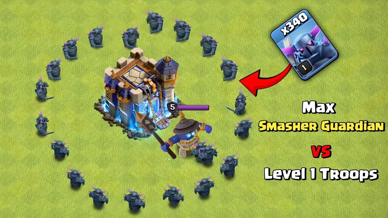 Th 18 Final Level Guardian VS Every 1 Level Troops! Clash of Clans