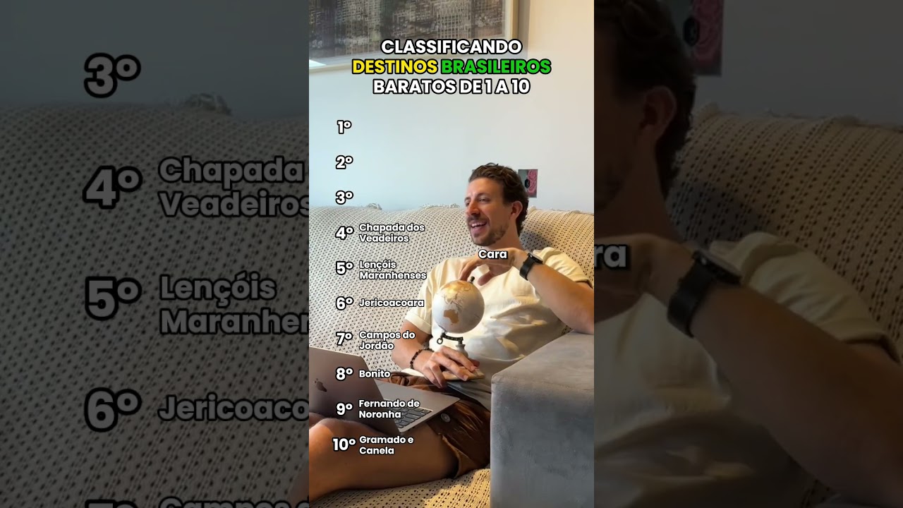 CLASSIFICANDO DESTINOS BRASILEIROS BARATOS DE 1 a 10