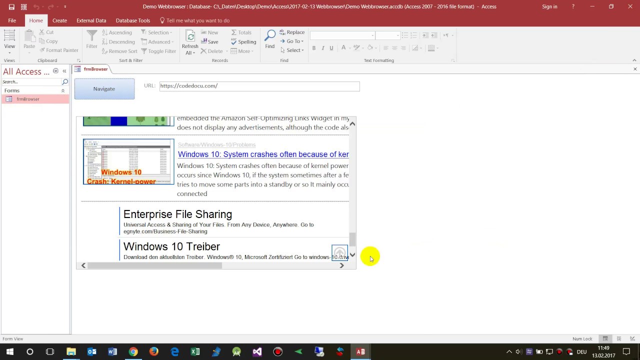 MS Access: Navigate WebBrowser-Control to URL