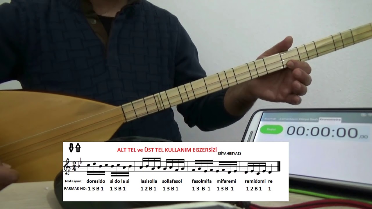 Saz Çalışma Günlük 10 dk Parmak ve Tezene Egzersizi