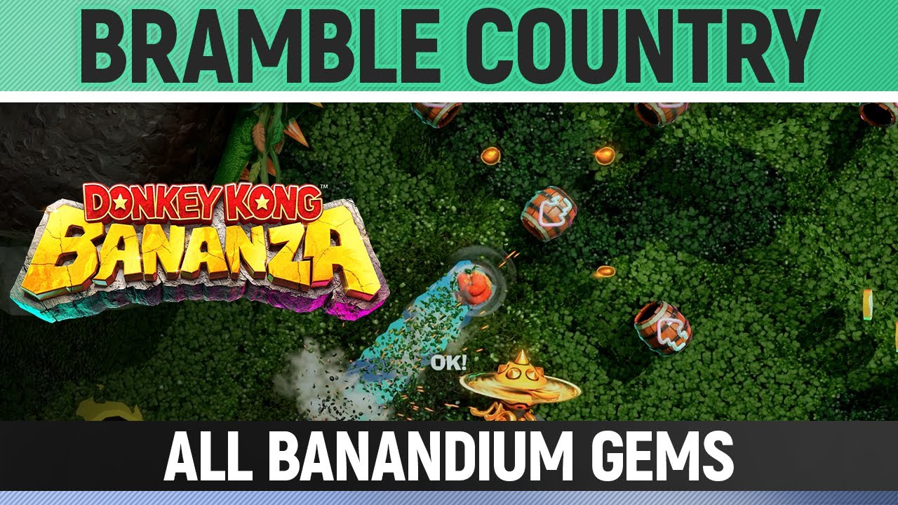 Donkey Kong Bananza - Bramble Country - All Banandium Gems - Forest Layer Challenge 1