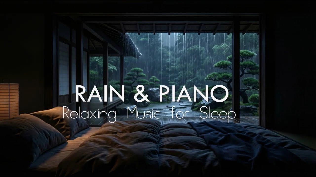 Relaxing Sleep Music & Rain Sounds for Quiet Nights | Peaceful Piano, Stress Relief, Anxiety