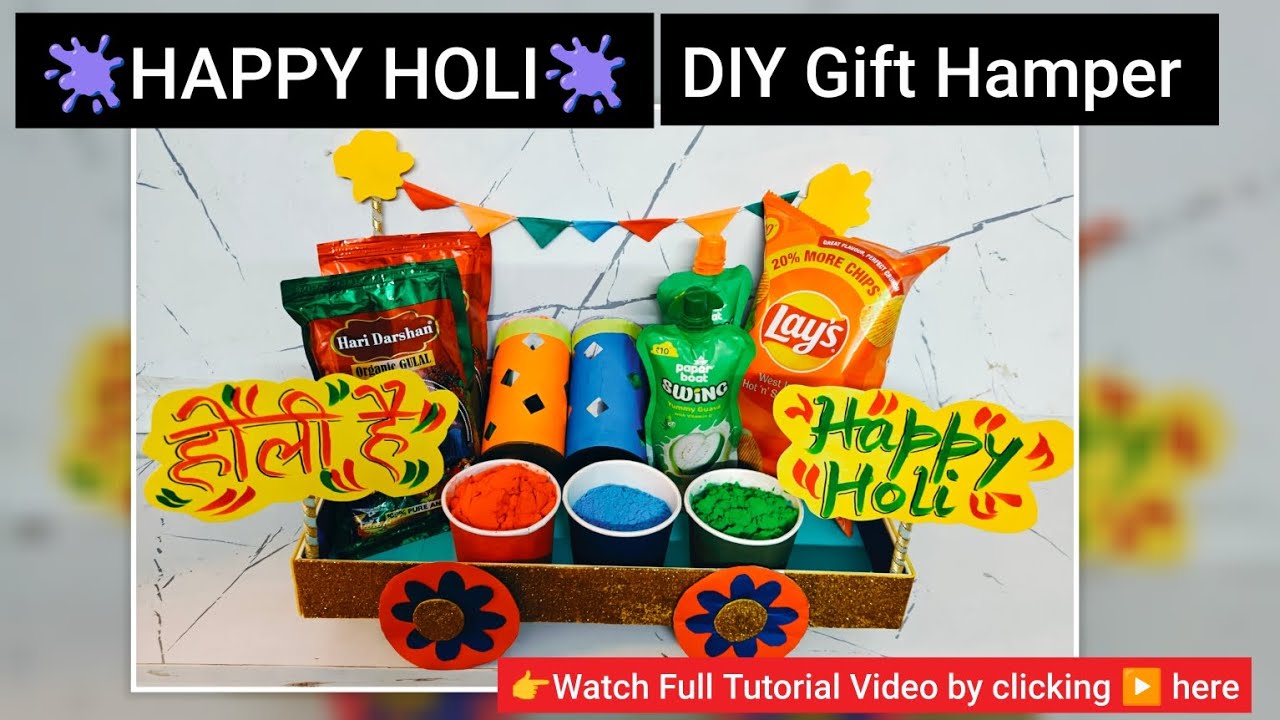 🫟Holi🫟DIY Gift Hamper|Easy Holi Craft|Holi Handmade Cart