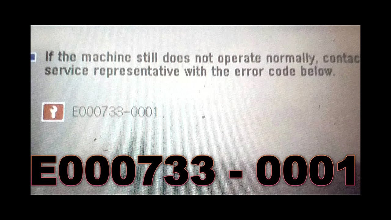 cara mengatasi error E000733-0001 Ir4570