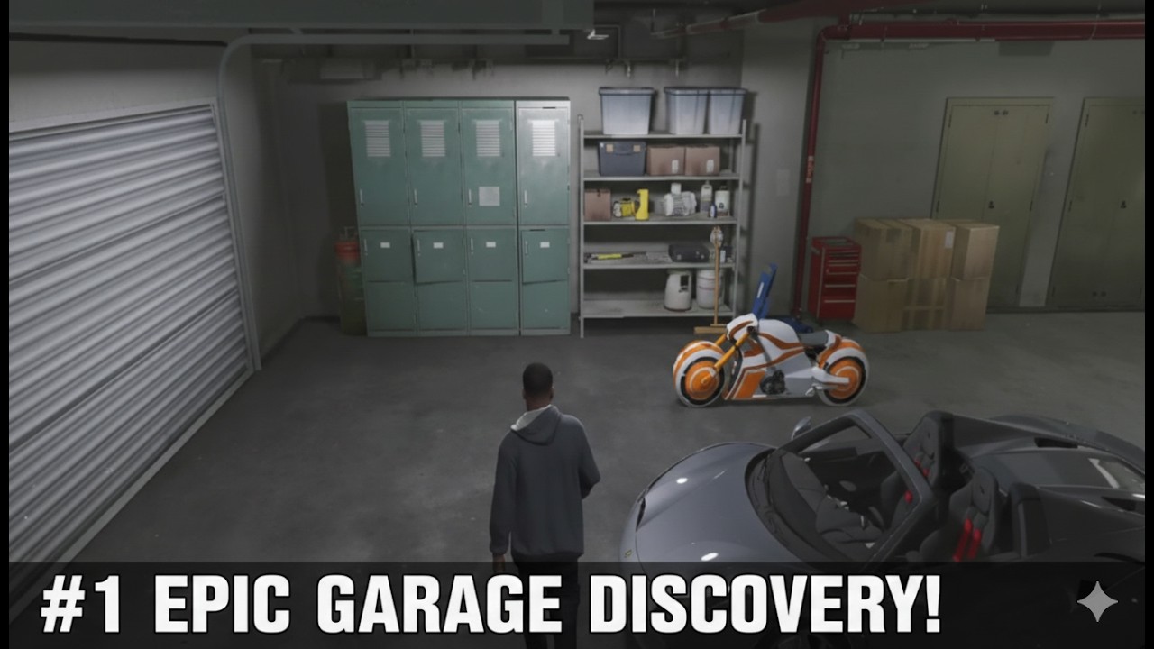 I found a secret Tron Bike In Franklins Garage GTA V