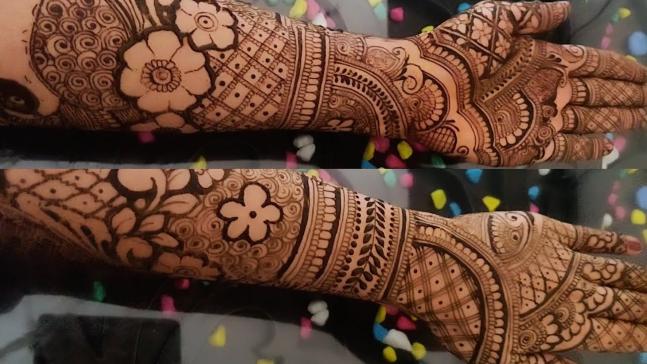Full Hand Front & Back Mehndi Design Tutorial ||Step by Step Bridal Mehndi Design for Both Side