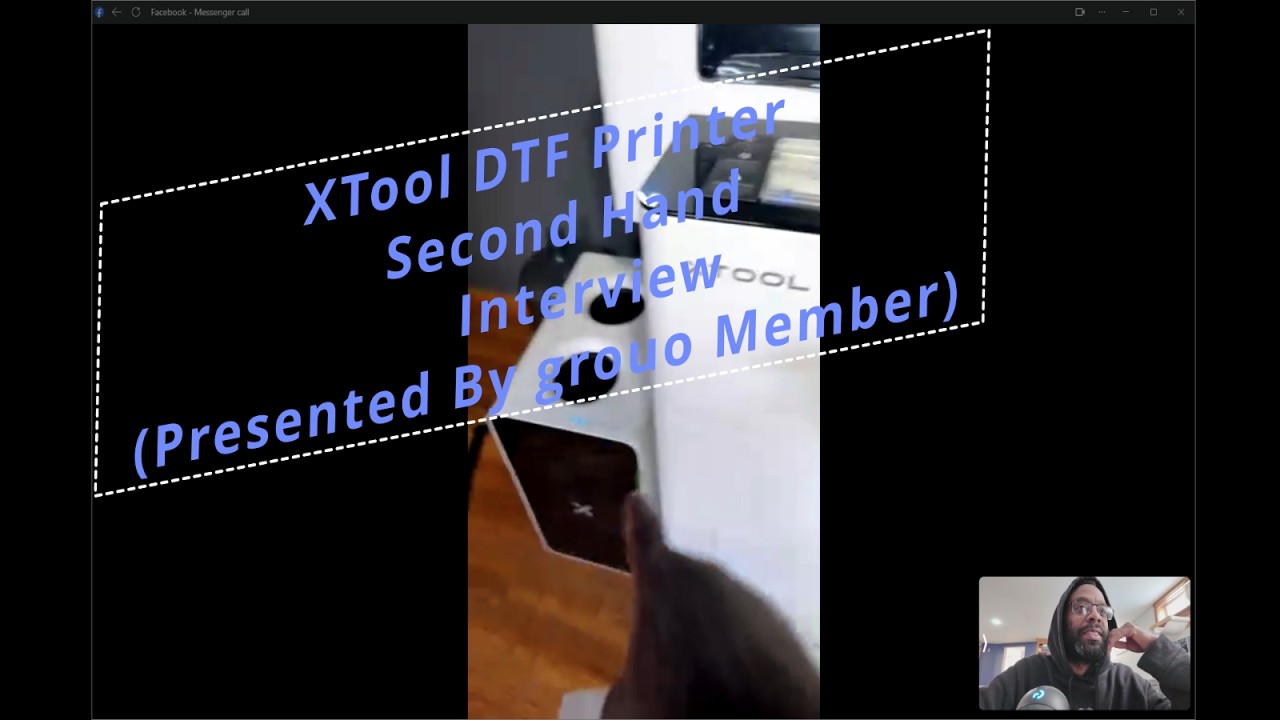 Интервью о подержанном принтере XTool DTF, представленное участником группы.