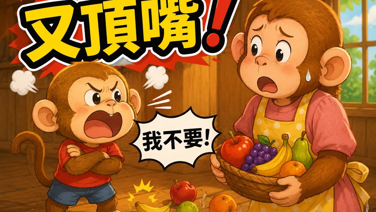 不聽話的小猴子｜他為什麼愛頂嘴？｜元元老師說故事｜