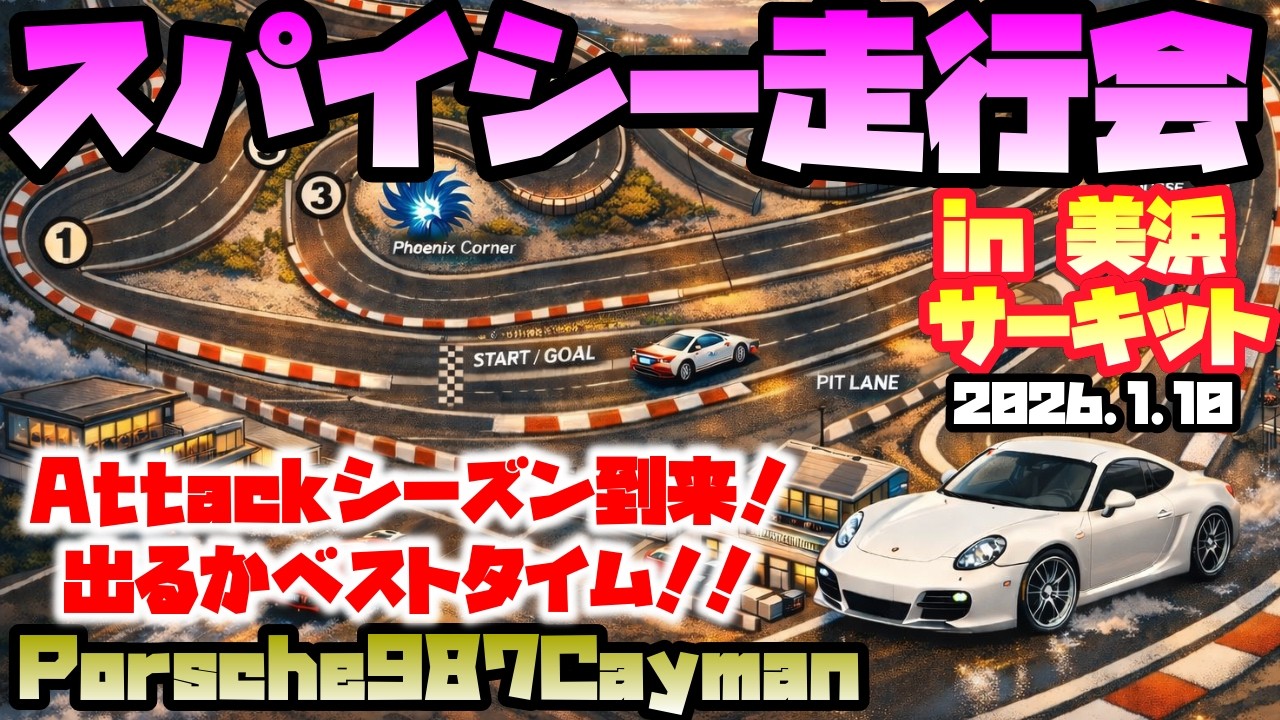 【PorscheCayman】ポルシェ９８７ケイマン　2026 1 10　スパイシー走行会