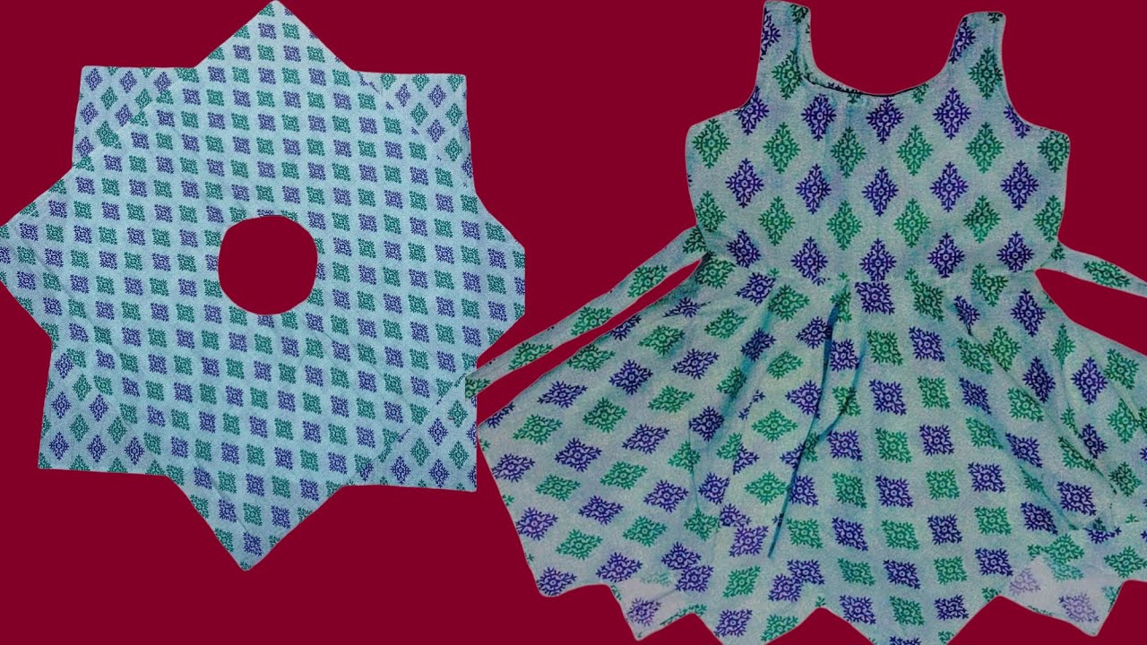 Baby handkerchief Frock Cutting & Stitching for 3 to 4 years old  Baby Frock Cutting & Stitching