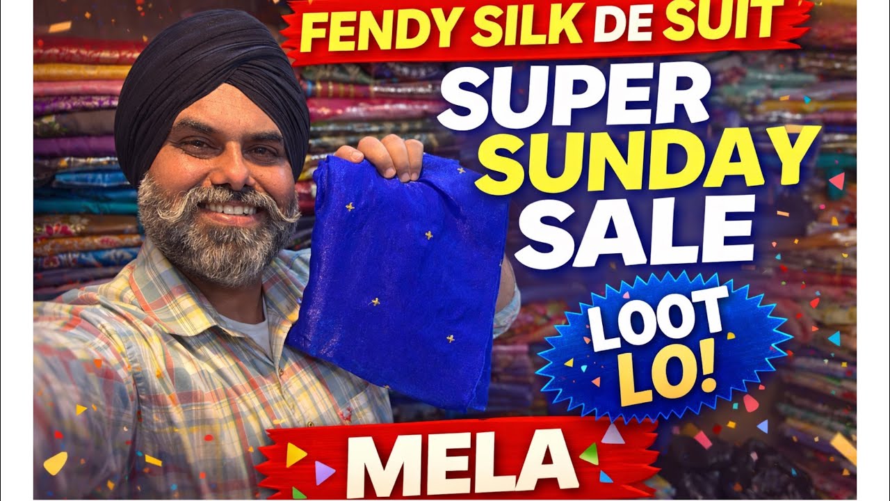ਲੱਗ ਗਈ ਸੇਲ 😍 Fendy Silk ਦੇ ਸੋਹਣੇ ਸੂਟ Sunday Special Offer/Fendy Silk Sunday Sale🔥ਲੁੱਟ ਲੋ ਮੇਲਾ ਅੱਜ ਦਾ