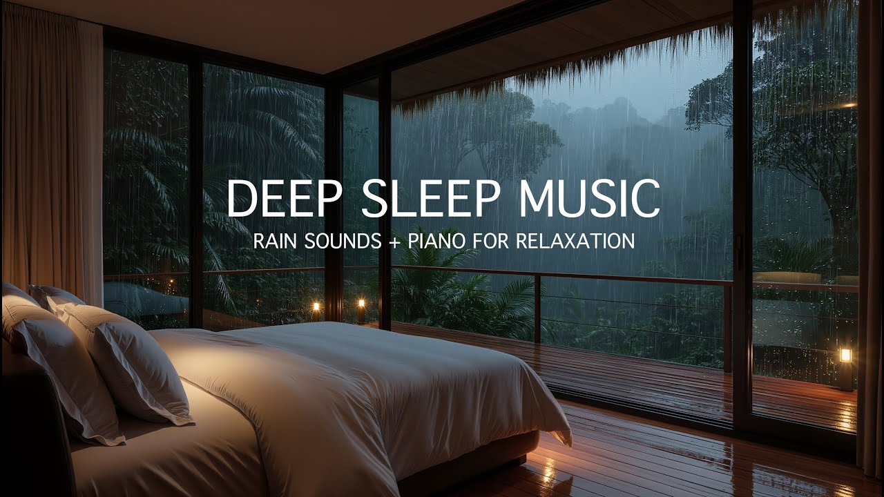3 HOURS Rainforest Bedroom Sleep 🌧️ Open Window Rain for Deep Sleep