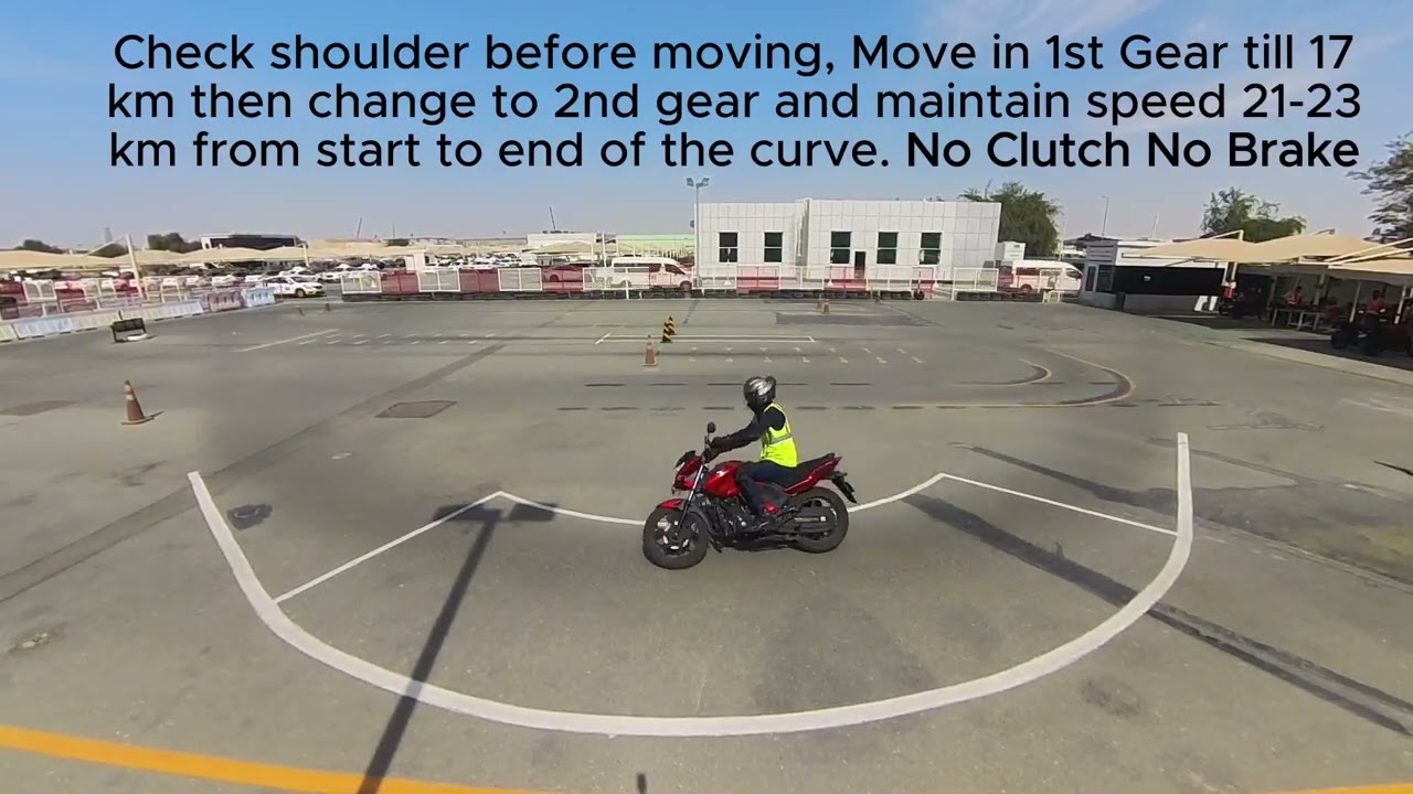 Motorcycle Yard Test Video for Dubai | Real Practice for License Exam