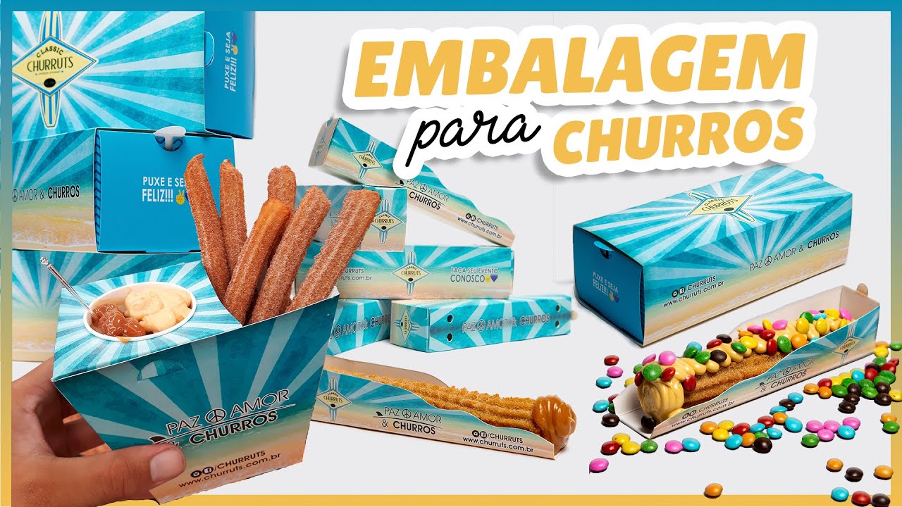 EMBALAGENS PARA CHURROS QUE UTILIZAMOS NA NOSSA EMPRESA