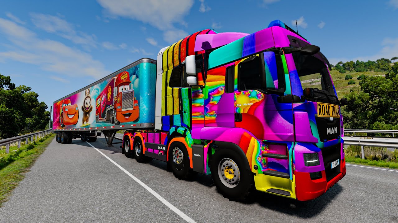 Trucks vs Upside Down Speed Bumps | BeamNG.DRIVE