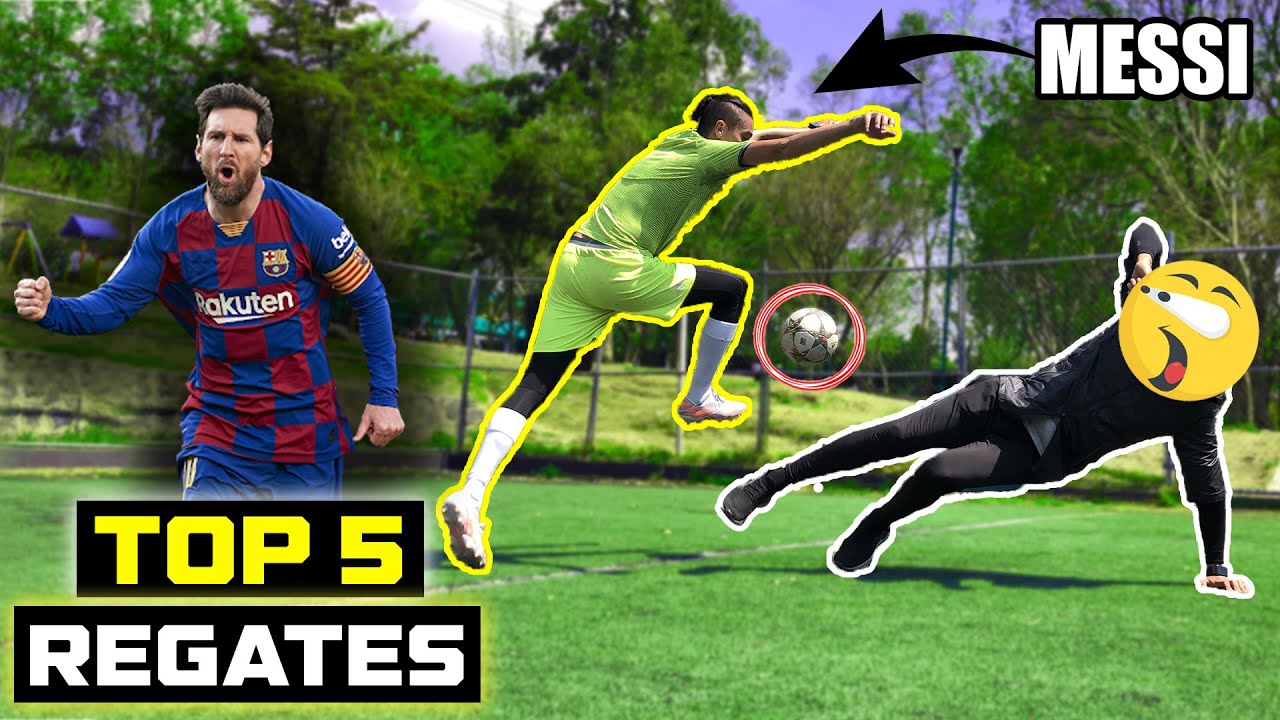 APRENDE LOS 5 MEJORES REGATES MAS FÁCILES y EFECTIVOS de MESSI para LLEVARSE a sus RIVALES
